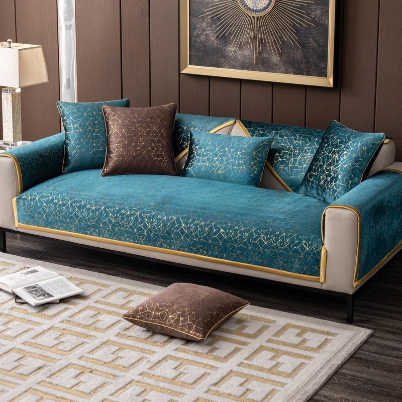 Chenille Sofa Cushion Four Seasons Universal Simple Modern Nordic Light Luxury Style Cover Back Towel Cover Cloth Non-Slip Cushion