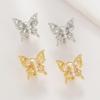 2Pcs Luxury Headphone Accessories Butterfly Zircon Anti-Loss Ear Clip For Wireless Earphones  Jewelry