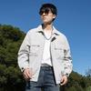 American Workwear Jacket Loose Fit Men's Coat Stand Collar Casual Outerwear Versatile Spring Autumn New Style Plus Size