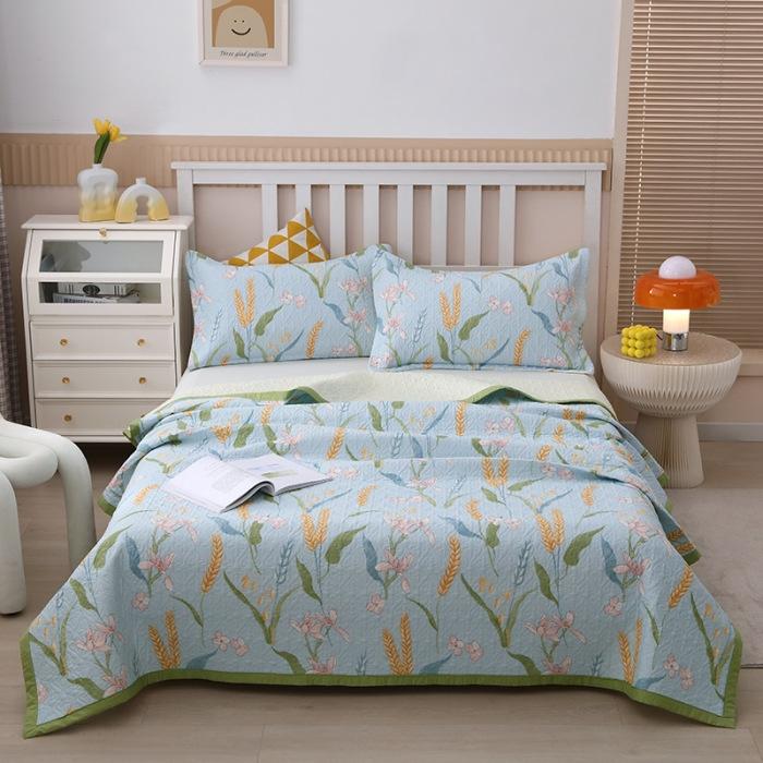 Cotton Multifunctional Bed Cover 3PCS Bed Cover Four Seasons Universal Cotton Fabric Simple Printing