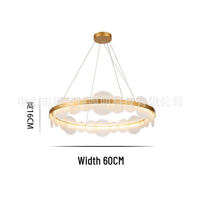 Postmodern Minimalist Nordic Luxury Circular Chandelier for Living Room or Dining Room