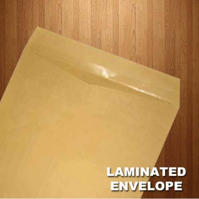 

True-Ally Laminated Yellow Paper A4 Size Envelope Ideal For Home Office Secure Mailing | Poly Laminated Inside | 10 X 12 A4 жовтий