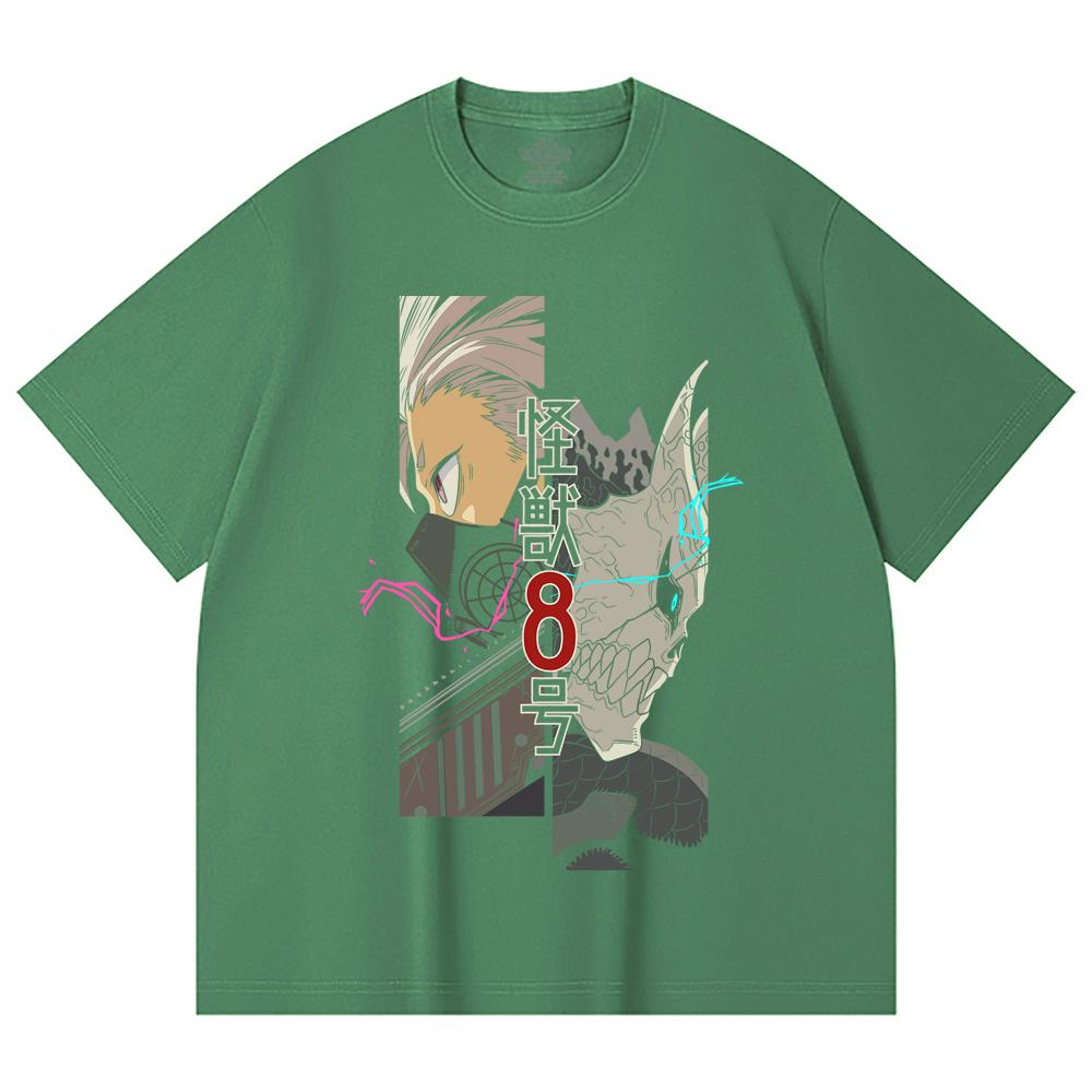 230 Gsm 100% Cotton Kaiju No 8 V17 Print Unisex Heavy Cotton T Shirt