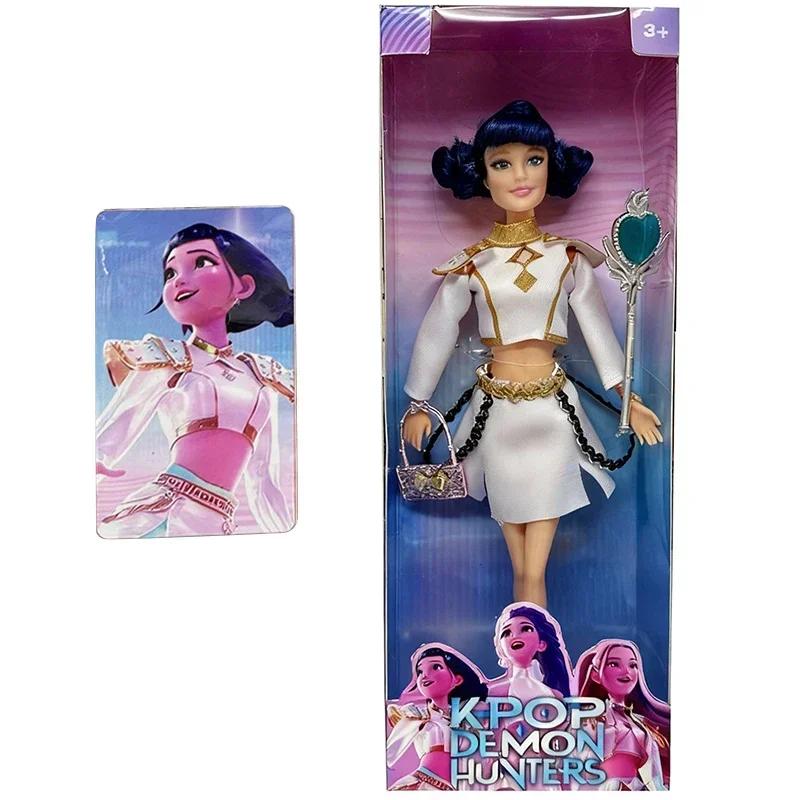 Surpresa Gif| Textura Delicada Anime K-Pop Caçadores de Demônios Bonecas Brinquedo Rumi Mira Zoey com Varinhas Mágicas e Bolsas Presentes de Aniversário X-mas