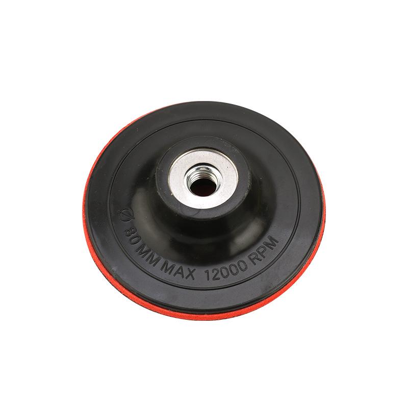 Self-Adhesive 4-Inch Flocking Sandpaper Disc for Angle Grinders - Hook & Loop Polishing Pad.