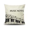 45X45CM Piano Key Wonderful Notes Decorative Pillowcase Car Sofa Art Piece Office Seat Cushion Cover Home Decoration