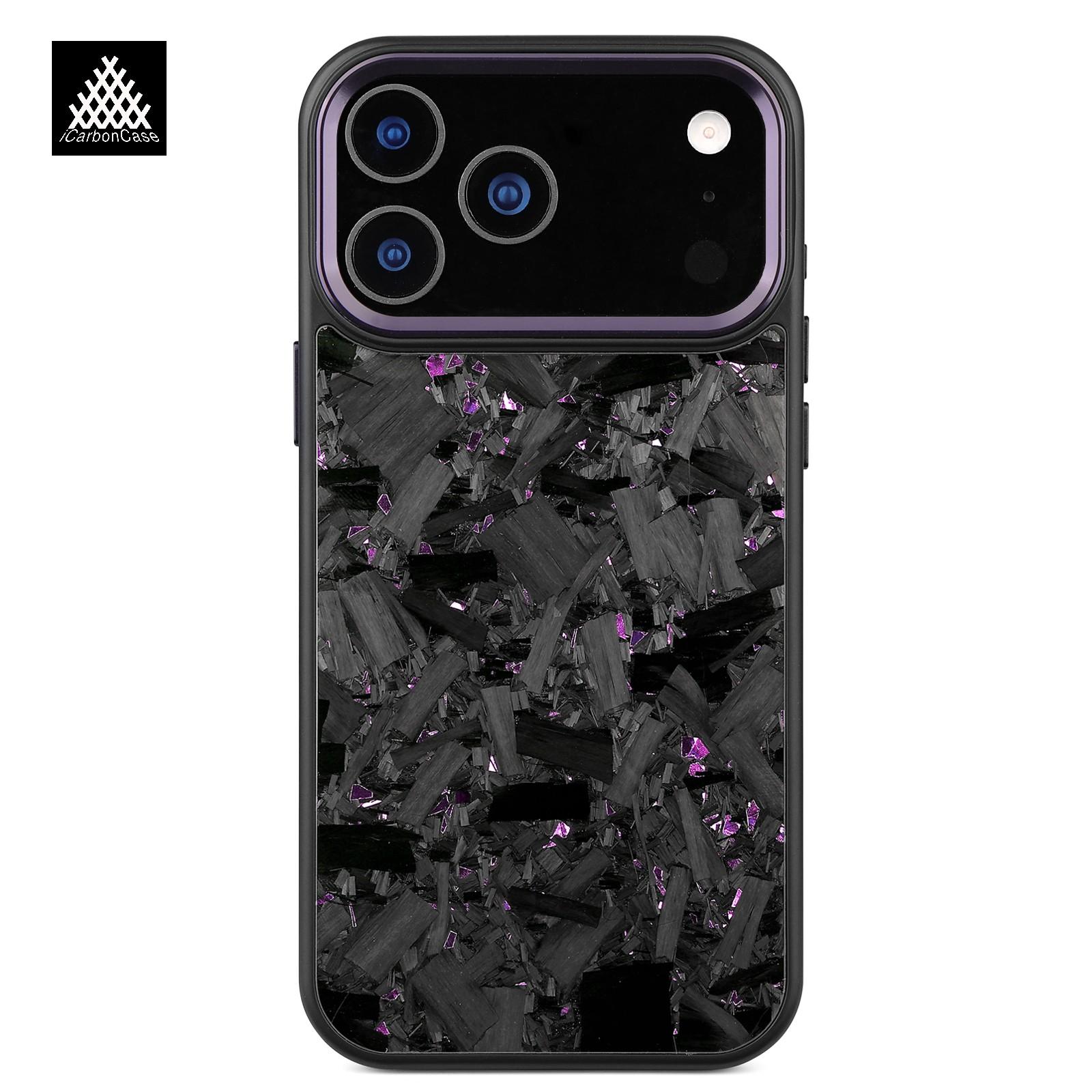Gesmeed Koolstofvezel Hoesje voor iPhone 17 17Air 17Pro 17 Pro Max met Magsafe en Metalen Camera Lens / Knoppen Anti-val Telefoonhoes Real carbon fiber&with MagSafe&iPhone 15