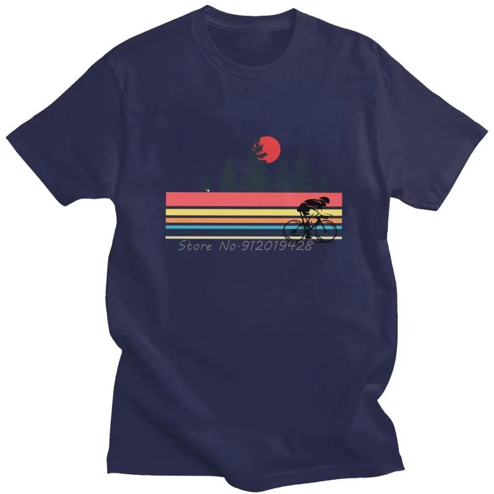 Vintage Retro Bicycle Cycling Mountain Bike T-Shirt Tshirt MTB Biking Outdoor Cyclist Tees Men's Clothing Oversized Unisex Tops