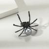 Halloween Exaggerated Spider Rings For Women Gothic Aesthetic Dark Animal Imitation Pearl Finger Ring Men Party Punk Jewelry