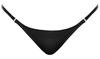 Noir - Sexy Unfastened Thong with Black Straps L/XL