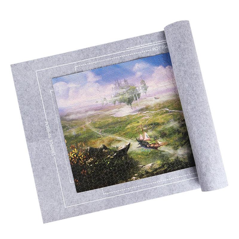 Puzzle Storage Mat Felt Storage Blanket Grey Black Various Size for 1500/2000/3000pcs Puzzles Parent-child Interaction Props ZYF