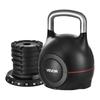 VEVOR Kettlebell, Kettlebell Ajustável com 7 Níveis de Peso (2, 5, 8, 11, 14, 17, 20 kg), Alumínio Fundido e Material ABS Durável