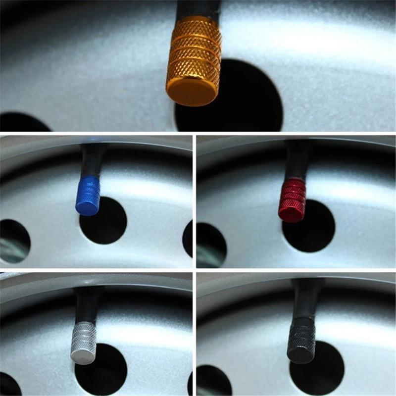 Reifenventilkappe Felgenstielkappe Staubdichte Auto-Radkappe aus Aluminiumlegierung Nippelabdeckung Geeignet für Auto Motorrad