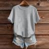 Women's Cute Sweater Knitted Fashion Casual Round-neck Short-sleeved  Cozy Print Top