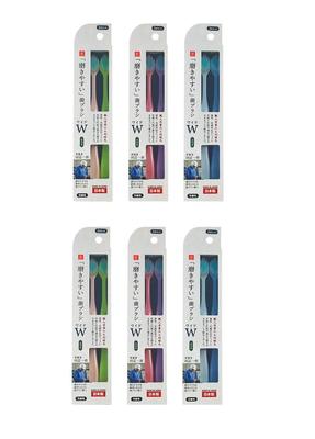 Pack of To Wide 2 Brushes X 6 Invented by Toothbrush Craftsman Ichiro Tanabe [Value 6] LT-55 "Easy Clean" Toothbrush, (Regular), Packs,