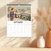 1pc, 2026 Retro Japanese-Style Wall Calendar, Ukiyo-e Series, 12 Different Designs, Wall Calendar, Birthday, Christmas Gift
