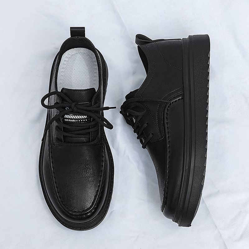 Kožené boty pro muže Business Platforma Pánské Ležérní Brogue Boty Černé Společenské Silná Podrážka 2025 Trend Luxusní Výprodej Legitimní Léto