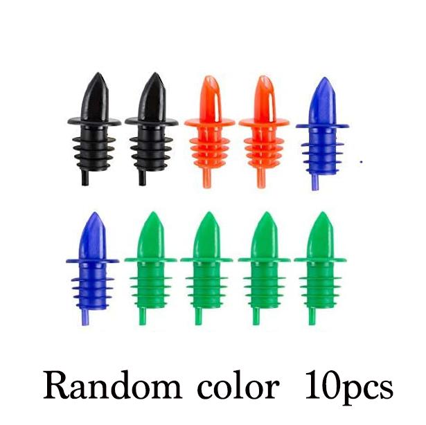 (Pack of 10) Free-Flow Liquor Bottle Pourer, Clear Plastic Bottle Pourer, Liquor Pour Spouts Bar Wine Accessories