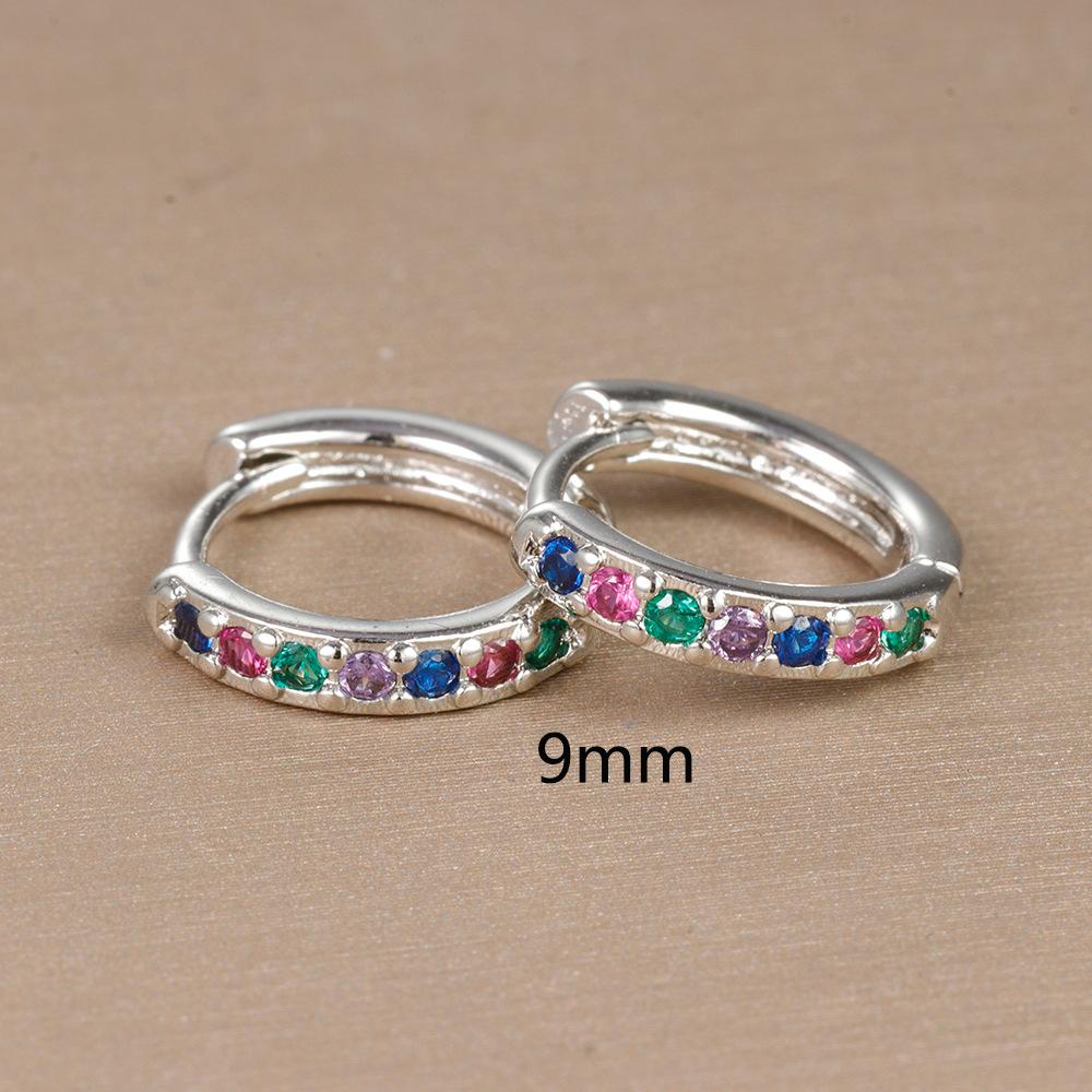 1 Pair Stainless Steel Cubic Zirconia Minimal Hoop Earrings for Women Small Huggie Thin Cartilage Helix Tragus Piercing Jewelry