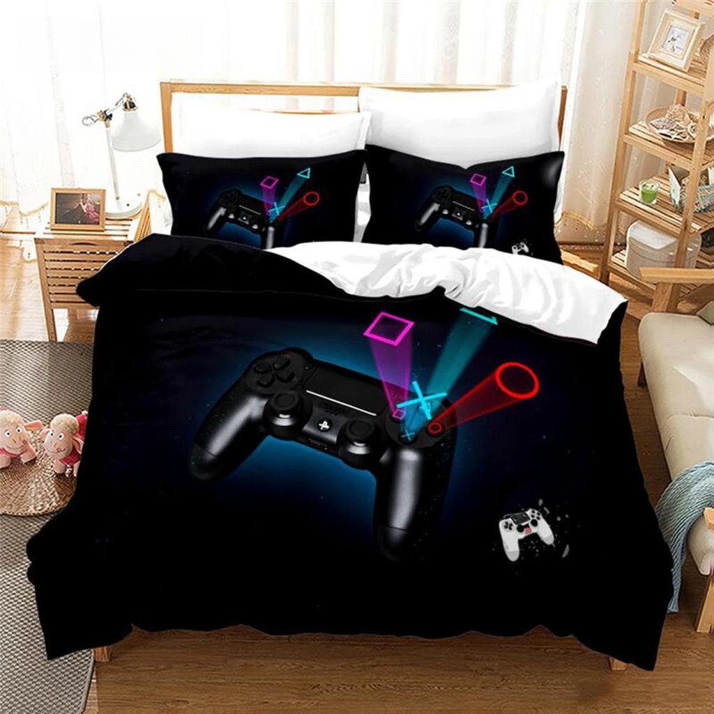 Comforter Gamepad Bedding Set Kids Boys Teens Gifts Bedroom Decoration Video Game For Youth New Game Controller