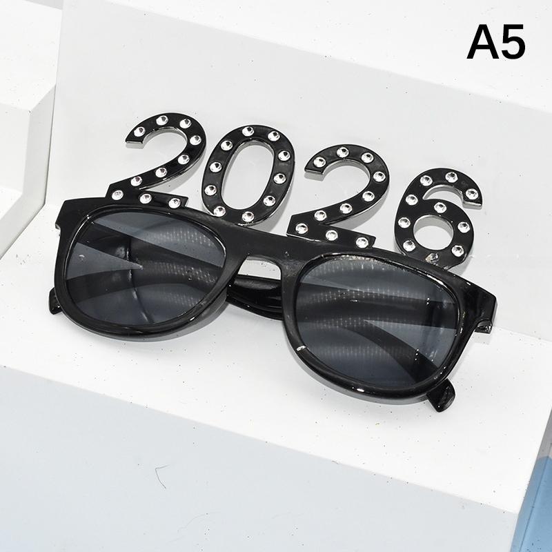 

2026 Номерные очки Счастливый год Очки Очки с бриллиантовыми блестками Солнцезащитные очки Косплей Реквизит Украшение для рождественской вечеринки Смешные очки