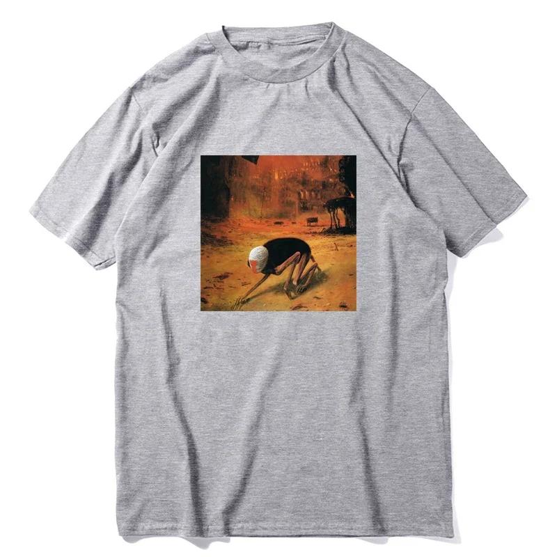 

New Beksinski art T-Shirt tops custom t shirts mens graphic t-shirts XXXL