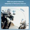 Motocyklová kamera na prilbu 1080P HD Interkomová náhlavná súprava Vodotesný záznamník Dosah 500 m