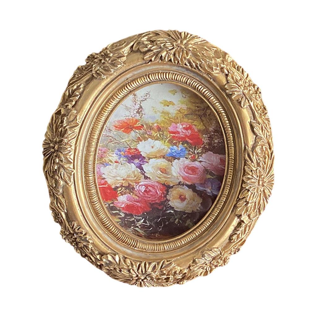 Lightweight Antique Photo Frame Retro European Style Ornate Picture Holder Wall Decor for Gallery Home