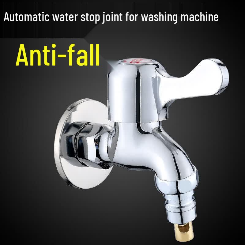 Anica Enjoy Brass Washing Machine Faucet Adapter with Auto Stop Valve
