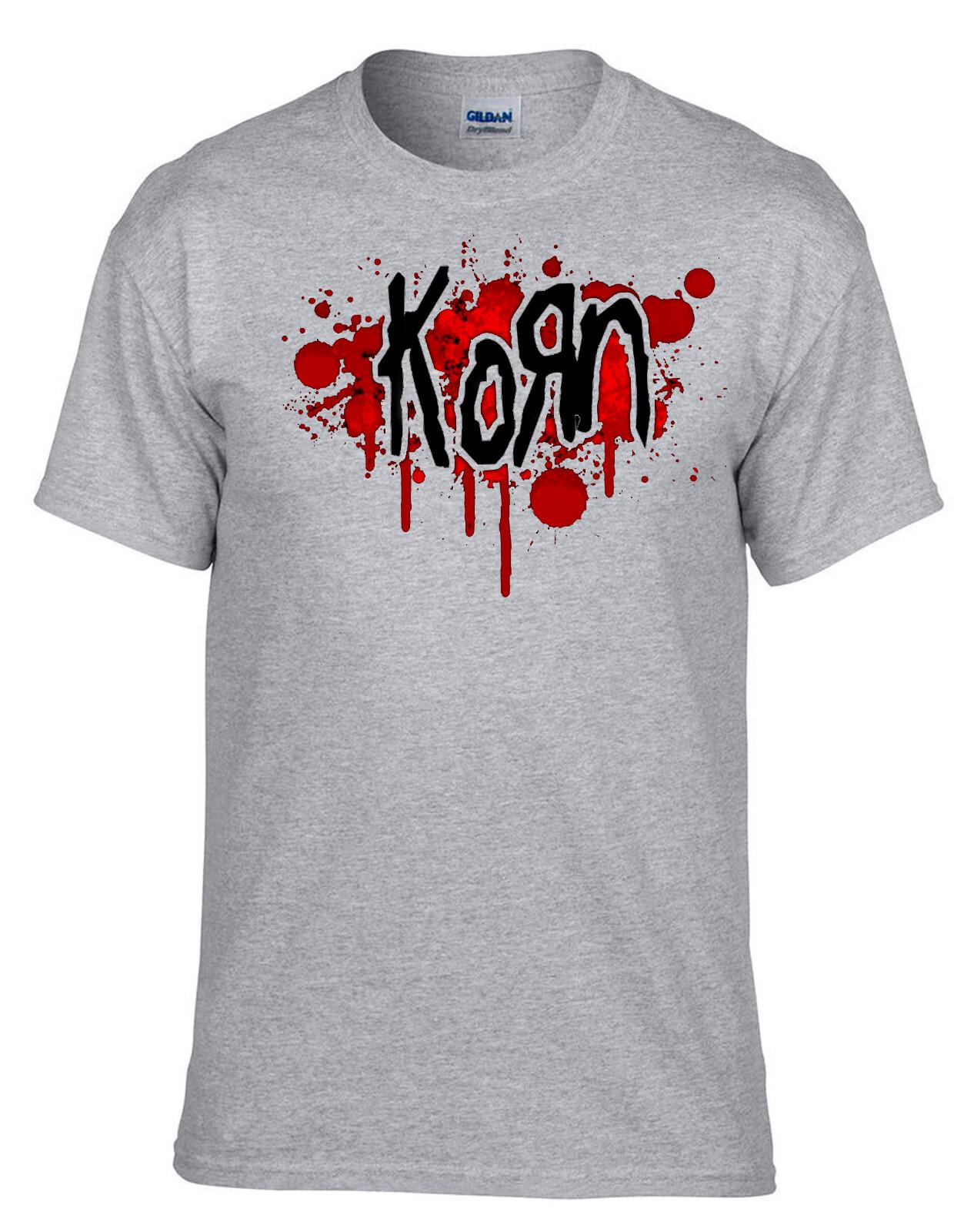 26 Korn Rock Band Rock Music Legends Grey T-Shirt -527_Grey- Unisex T-Shirt M