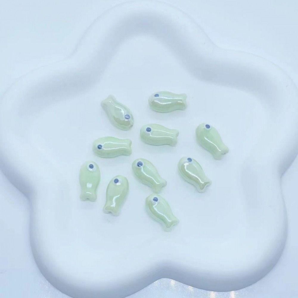 10Pcs Handmade Craft Ceramic Spacer Loose Beads Ceramic Jewelry Making Material  Gift