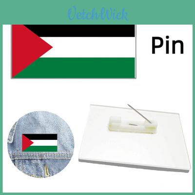 Wholesale Customized Palestinian Flag Acrylic Geometric Brooch Pin