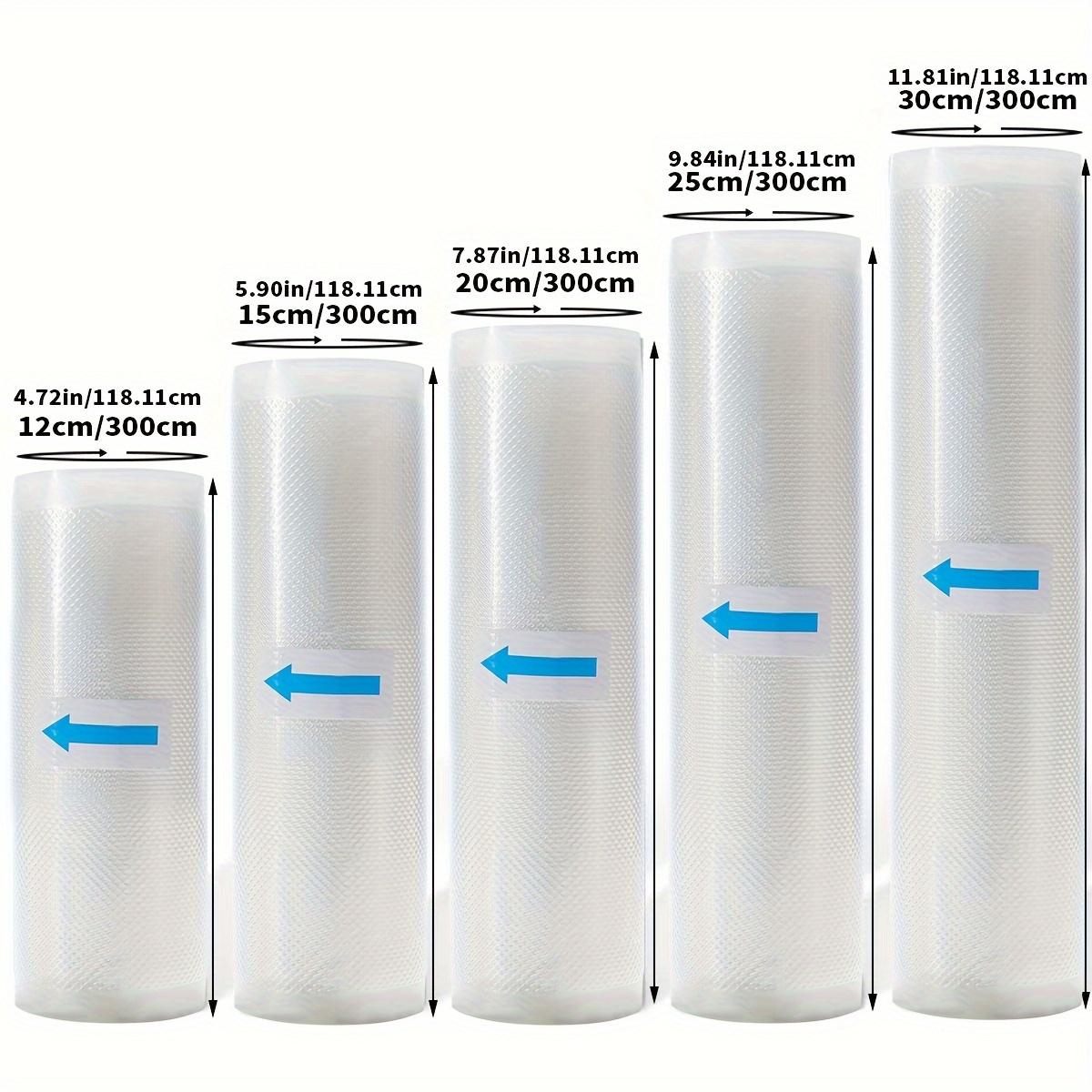 

5 рулонов вакуумных пакетов разных размеров для упаковки пищевых продуктов. Вакуумные пакеты для упаковки пищевых продуктов без содержания бисфенола А.