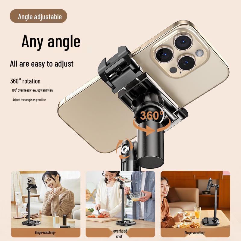 Desktop Telescopic Adjustable Phone & Tablet Selfie Stand for Live Streaming
