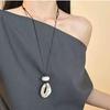 Stylish Bow Ballet Shoe Pendant Necklace for Women – Long Pull-String Sweater Chain Accessory