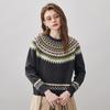 Kommon Boca Women's Fair Isle Thick Wool Sweater