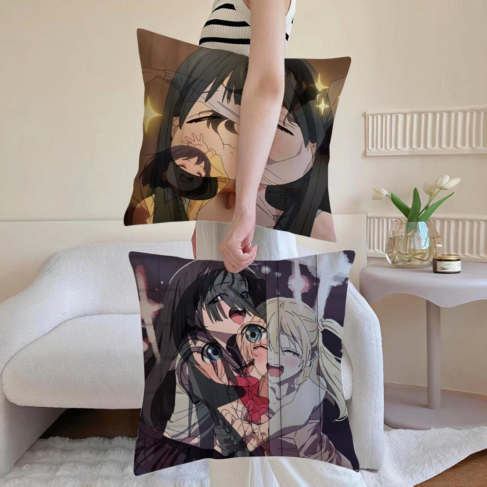 Tomorrowsauce's Sailor Suit Cushion Cover Anti-dustmite Pillowcase Invisible Zipper Silky Short Plush Sofa Cushion Cover