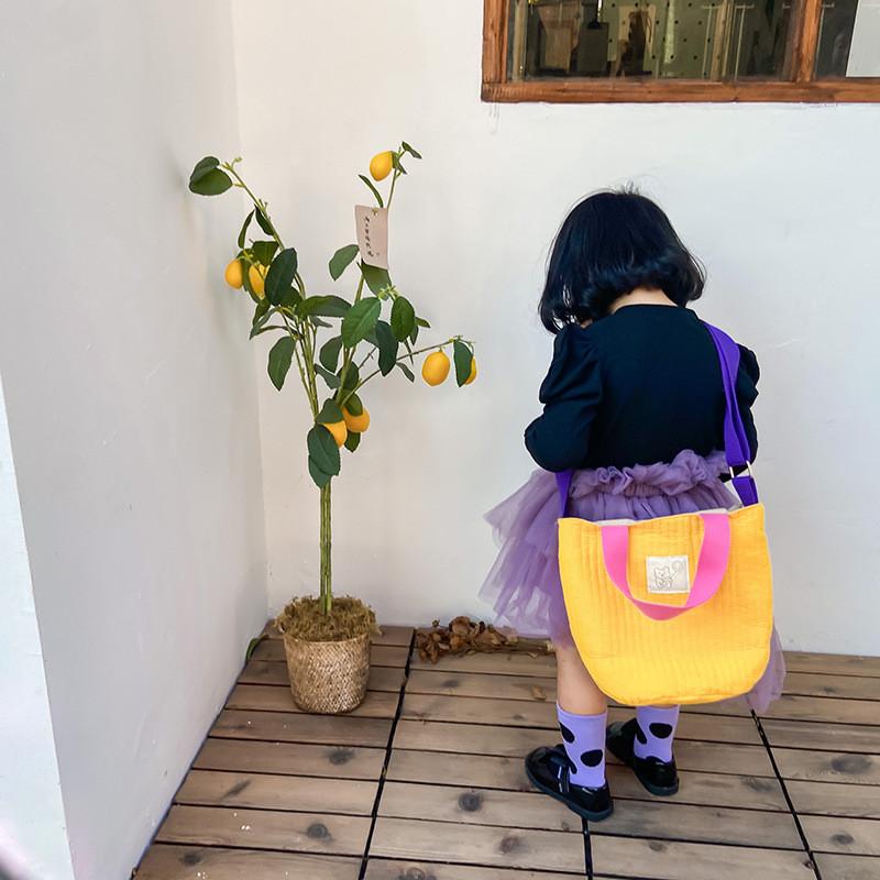 Chic Kids Shoulder Bag Contemporary Japanese Design Durable Canvas Mommy Bag In Multiple Colors