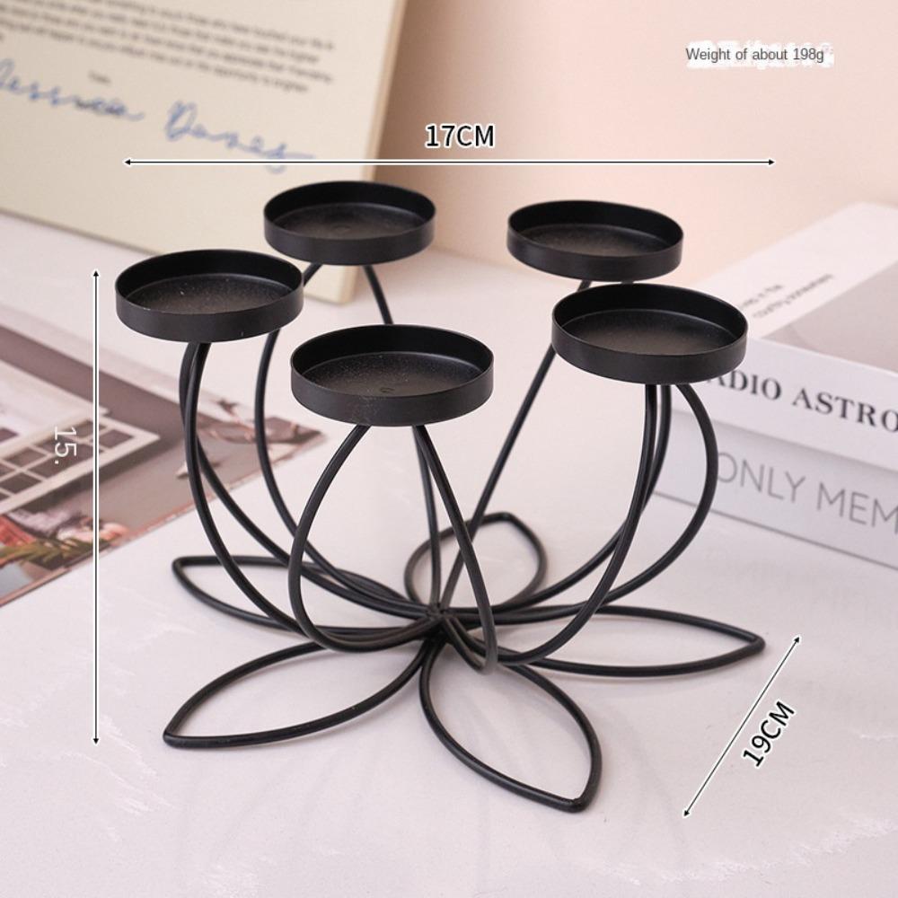 Decor Candlestick Holder Iron Table Decoration Modern Candle Stand  Home