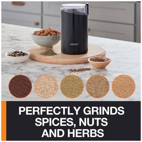 Krups 203 Electric Coffee Grinder, Black