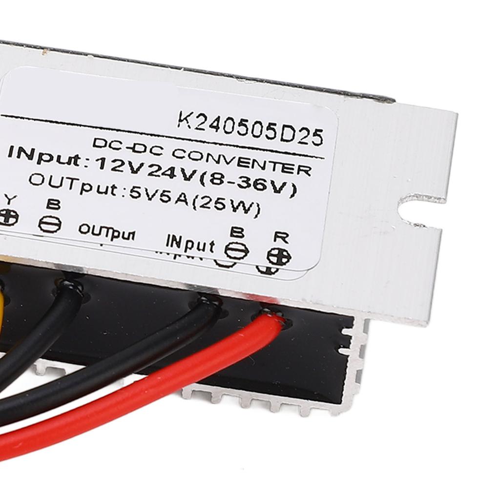 Module with Aluminum   High Efficiency Voltage Converter Module IP67 Waterproof     Module  12V 24V 8‑36V To 5V 5A for Vehicle