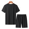 Sports Short-sleeved Suit Men's Running Fitness Shorts Suit Men's Slim Round Neck Ice Silk Suit Quick-drying Cool T-shirt Men's Two-piece Set