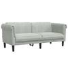 2 Seater Sofa Light Grey Velvet