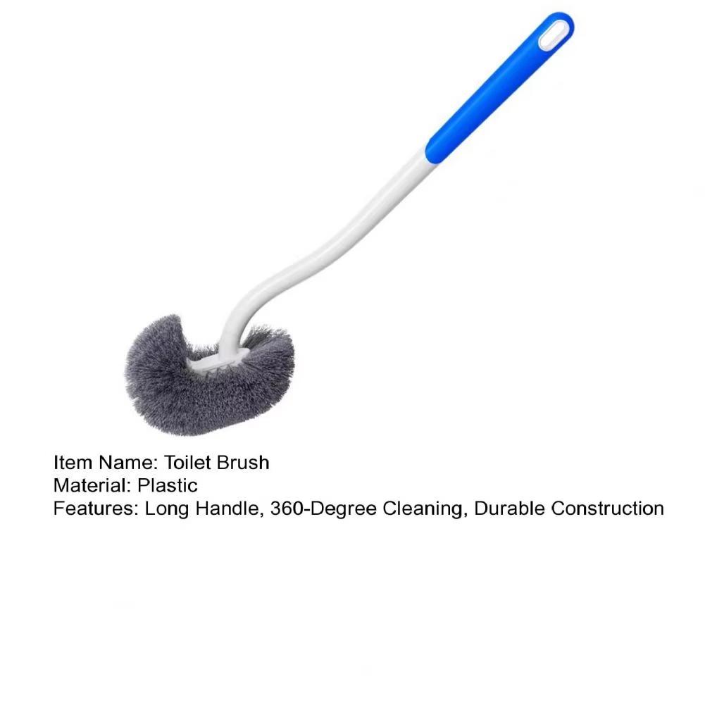 38cm Toilet Brush With Suspension Design Hemisphere Head Extended Handle Suspension Toilet Brush Bathroom Cleaning Tool