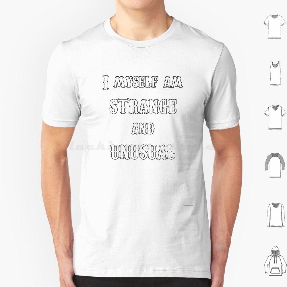 Strange And UnusualWhite Text T Shirt 6xl Cotton Cool Tee Strange And Unusual Strange Unusual Lydia Lydia Deetz Beetle Ghost