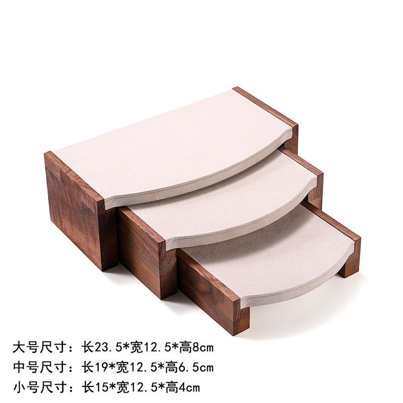 Walnut Jewelry Display Stand Combination Set Jewelry Display Ring Jewelry Look Pallet Necklace Display Model Stand