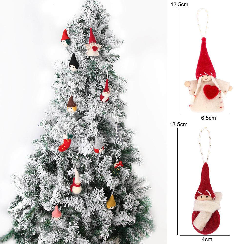 Mini Decorative Christmas Figures In Soft Fabric Stylish Ornaments Celebrations For