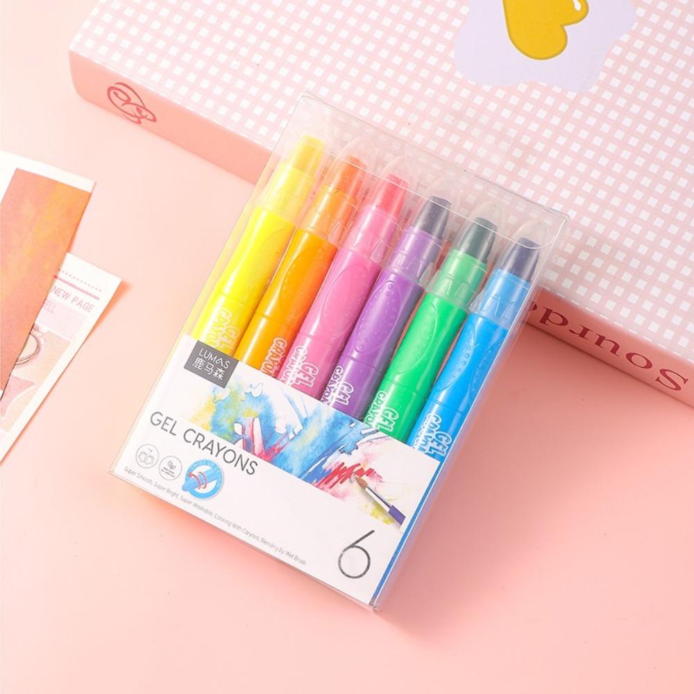 

Набір з 6 кольорових хайлайтерів, однотонні, великої місткості, кольорові маркери, флуоресцентні ручки, для студентів 03