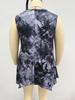 2026 Tie-Dye V-Neck Irregular Hem Plus Size Women's Sleeveless Top