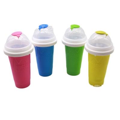 Dondurulmuş Sihirli Slushie Yapıcı Bardak Kapaklı Sıkmalı Bardak DIY Dondurulmuş İçecekler için